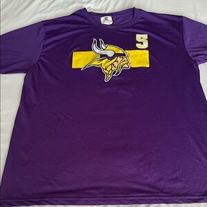 NFL Team Apparel Minnesota Vikings Bridgewater Short Sleeve